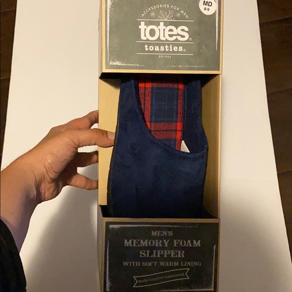 Totes Toasties Men's Memory Foam Slipper M 8-9 - Picture 1 of 6